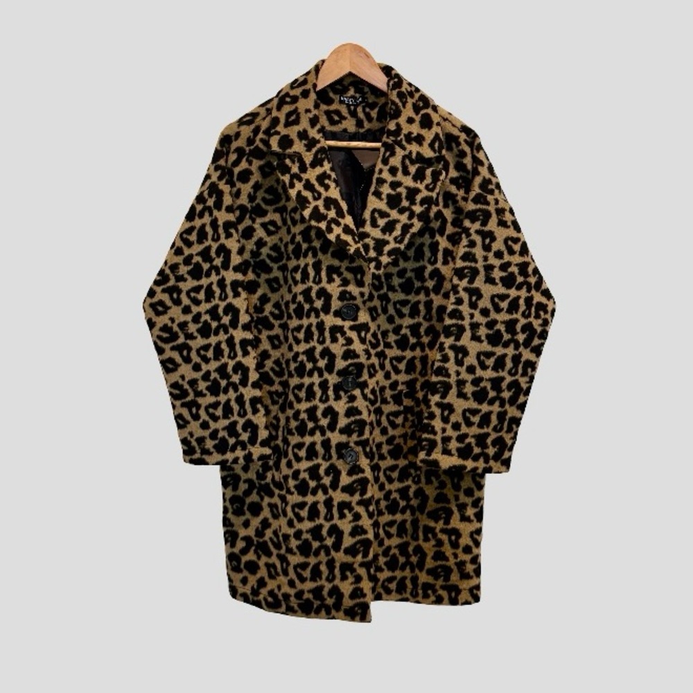 Nasty Gal Leopard Print Coat